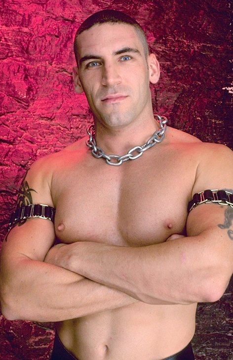 Gay BDSM Bondage Master In Leather: Hardbodied Muscle Man Pl...  