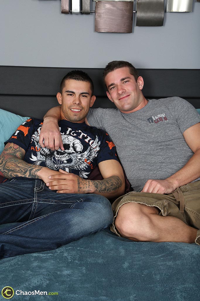 Gay lovers Kelton & Drew Ortiz toying each others tight booties  