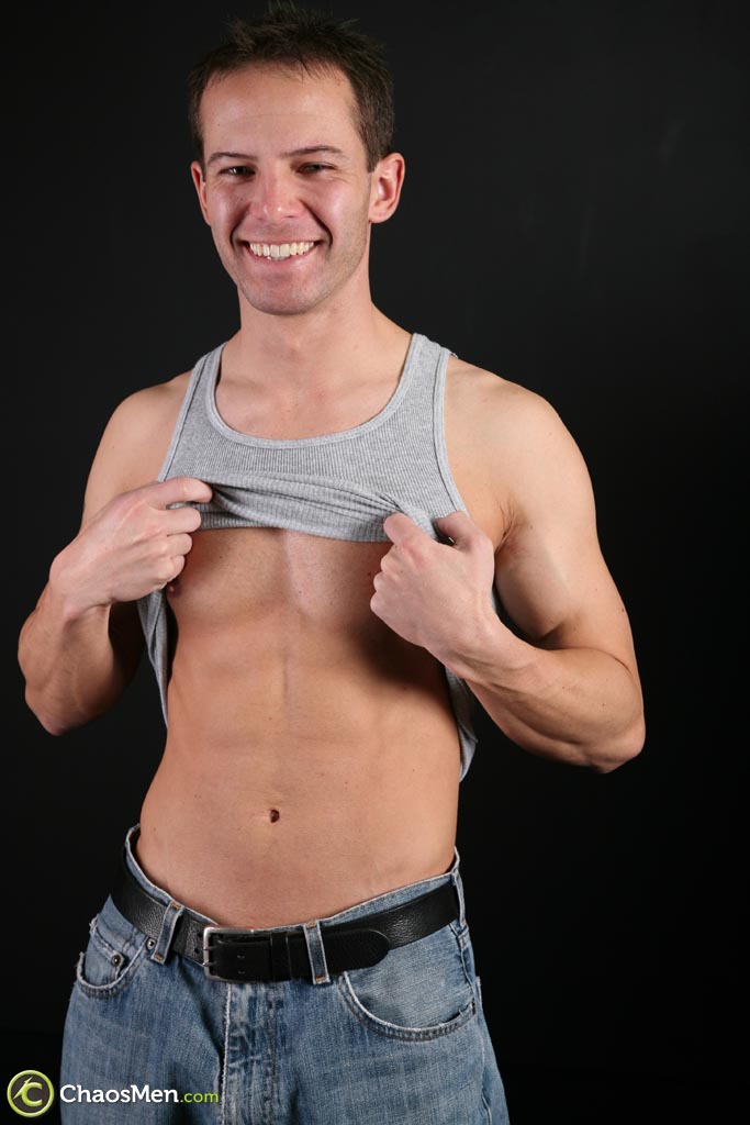 Hot gay Kyle exposes his muscles and hot dick before posing naked  
